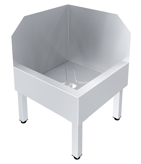 Ванна моповая ПищТех 00-00003280 600х600х700 мм нержавеющая сталь