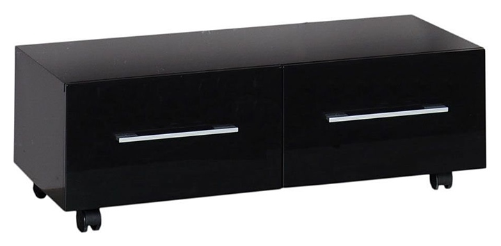 Тумба подкатная Aquanet Нота 90 черная, 2 ящика