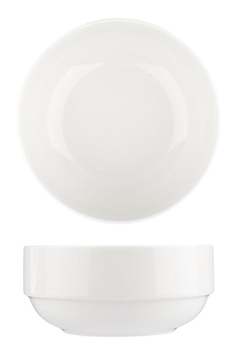 Салатник Noble Fine Plus 091523A 800 мл d 14.8 см h 7 см белый