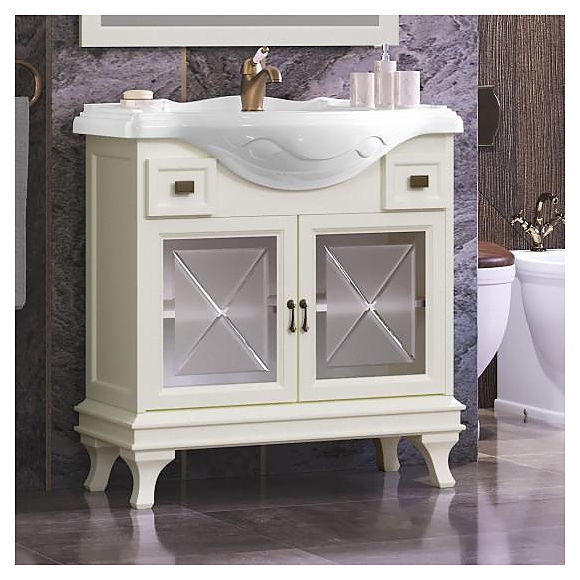 Тумба напольная под раковину OPADIRIS Борджи 85 00-00003197, слоновая кость