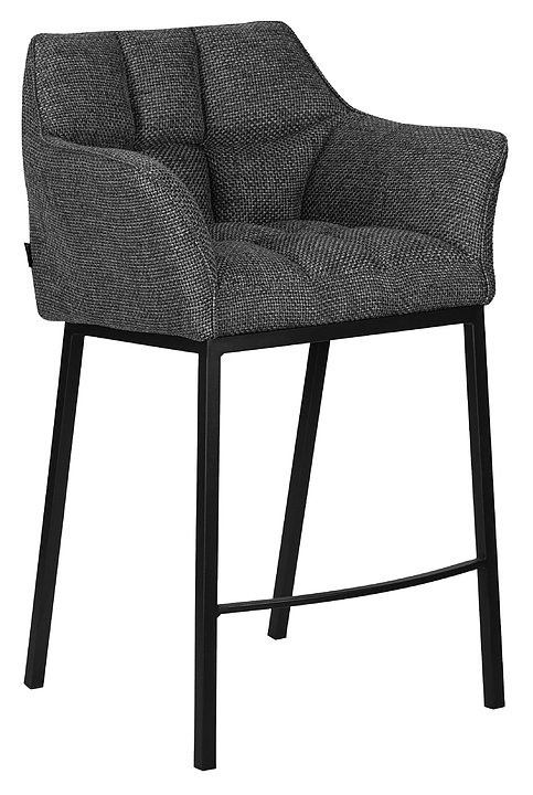 Стул полубарный DOBRIN 1406-1-LMN LUCAS COUNTER (серая ткань, черный)