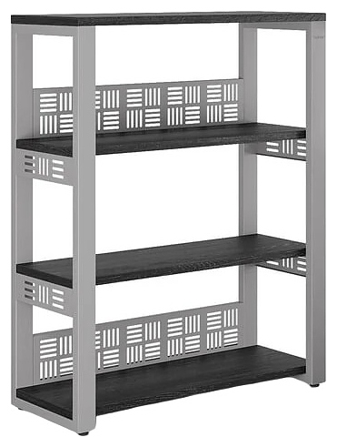 Стеллаж открытый КОБОР ST3-60/36 aluminum/wood