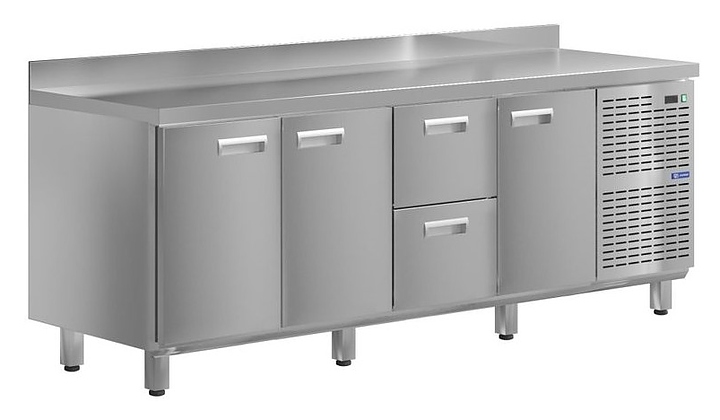 Стол холодильный KAYMAN КСХ-1121/70 (3 двери, 2 ящика)