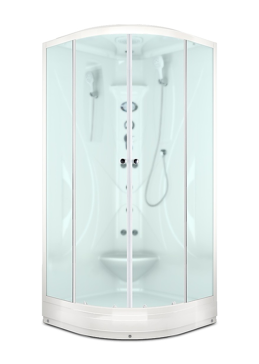 Душевая кабина с гидромассажем и блоком управления Domani-Spa Elegance DS01E99LAM10 90х90 см