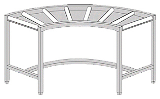 Стол роликовый Kromo K21 угловой