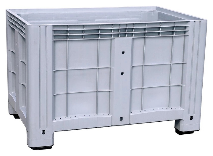 Контейнер ТАРА.РУ SDBOX 1208 S 1200х800х800 мм (сплошной на ножках) синий