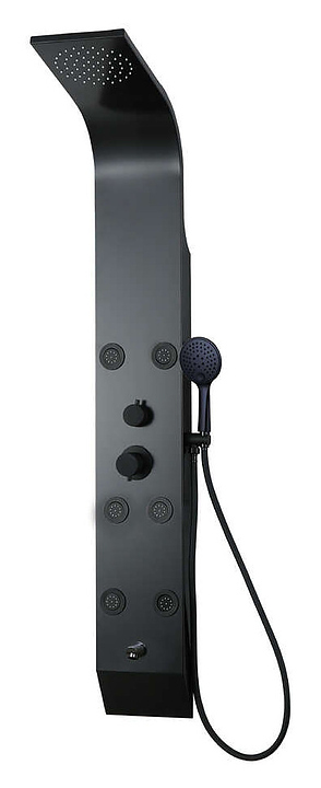 Панель душевая гидромассажная Taliente Amato TA-G-A02Bb+s с изливом, черный