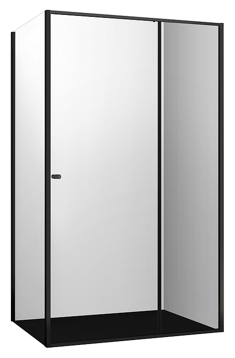 Уголок душевой Wasserkraft Dill 61S35 140х80 см, профиль черный матовый