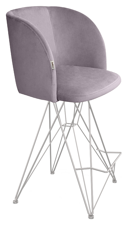 Стул полубарный Sheffilton SHT-ST33/S66-1 сиреневая орхидея / хром лак