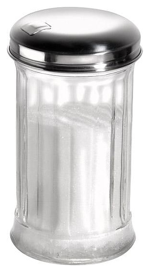 Сахарница APS 79826 300 мл d=7,5 см (стекло) с крышкой (нерж. сталь)