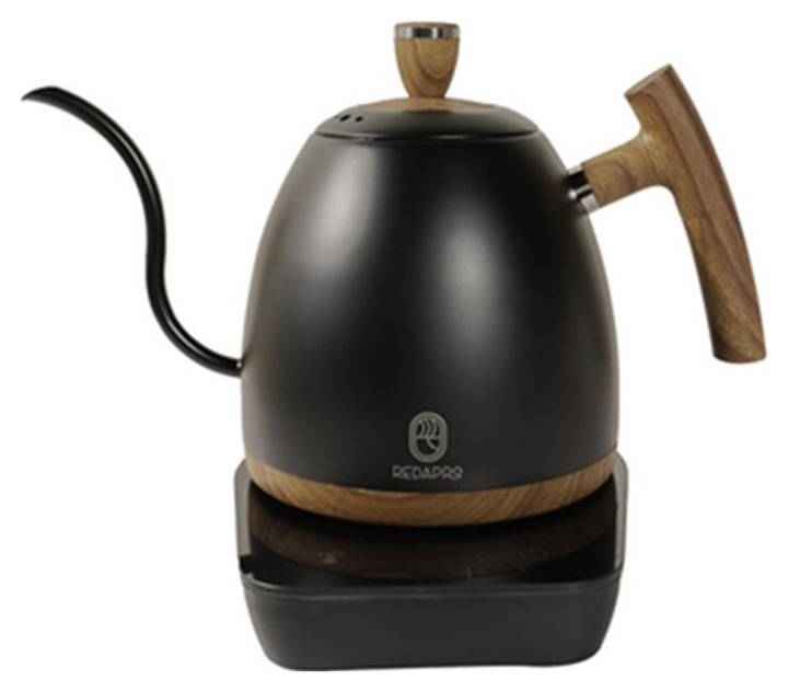 Чайник электрический для пуровера P.L. Barbossa S0362-BLACK 800 мл d=14,5 см h=17 cм (нерж. сталь / пластик) черный с вставками под дерево