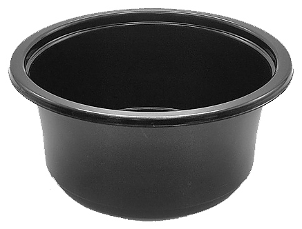 Лоток круглый для запайщика Георг Полимер ПП HOT D=137 H=62 черный (672 шт/кор)