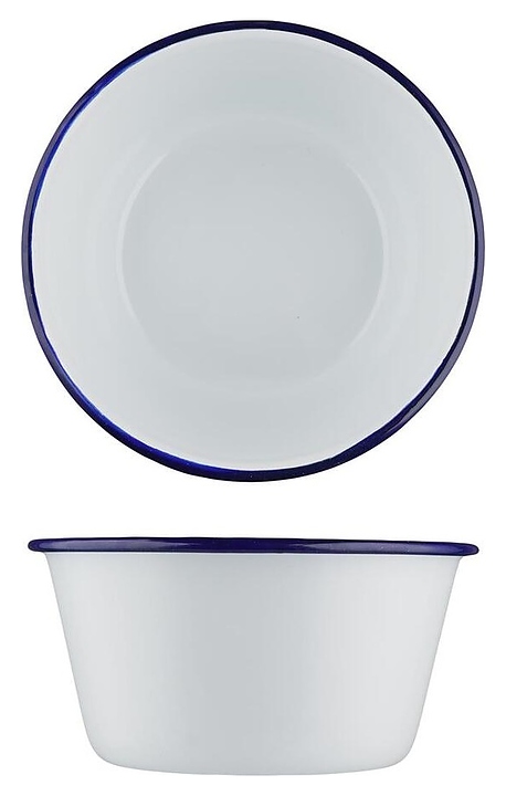 Салатник Sunnex CEB2047 Blue Rim 800 мл d=15,4 см h=7 см (эмалированная сталь)