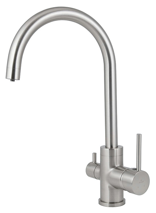 Смеситель для кухни Kaiser Mercur 26744-5 с подключением под фильтр для питьевой воды, серебро