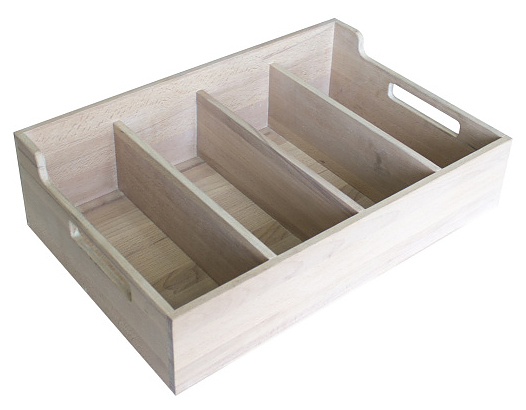 Ящик для столовых приборов ПищТех 485х314х130 бук, иней
