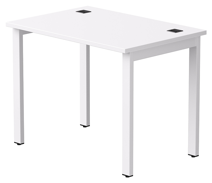 Стол офисный Everprof EVO 980х670х755 мм (ЛДСП / металл) белый / белый