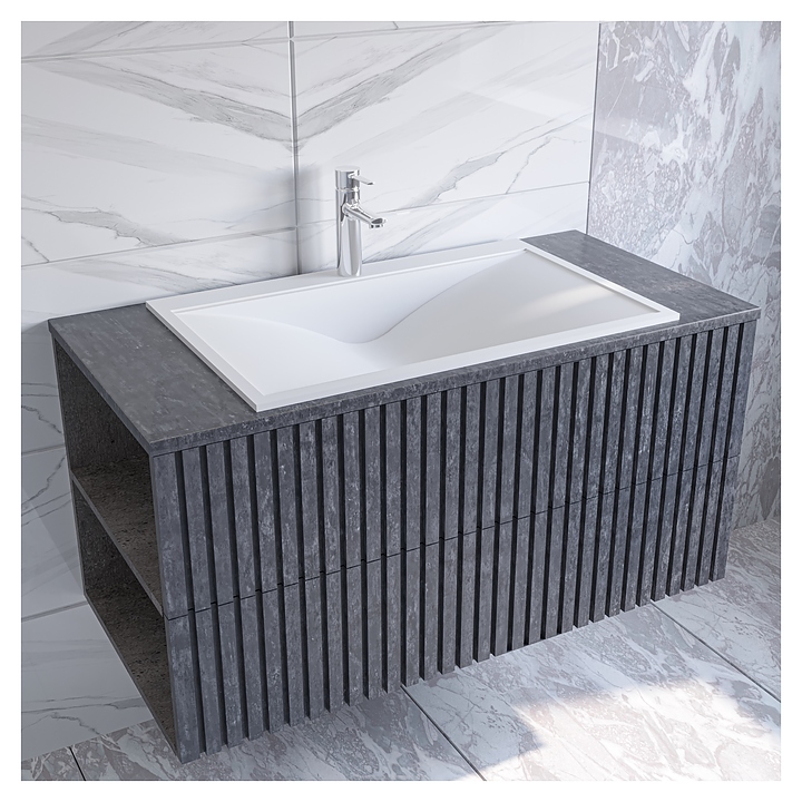 Тумба подвесная Stella Polar Дэрри 100 SP-00001038 серый