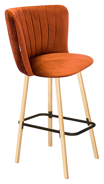 Стул барный Sheffilton SHT-ST36-1/S94 песчаная буря / прозрачный лак / черный муар