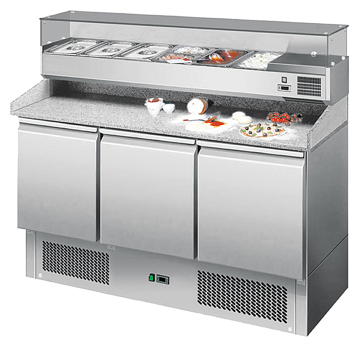 Стол для пиццы Techcold ESL 3852 + витрина ESL 3861