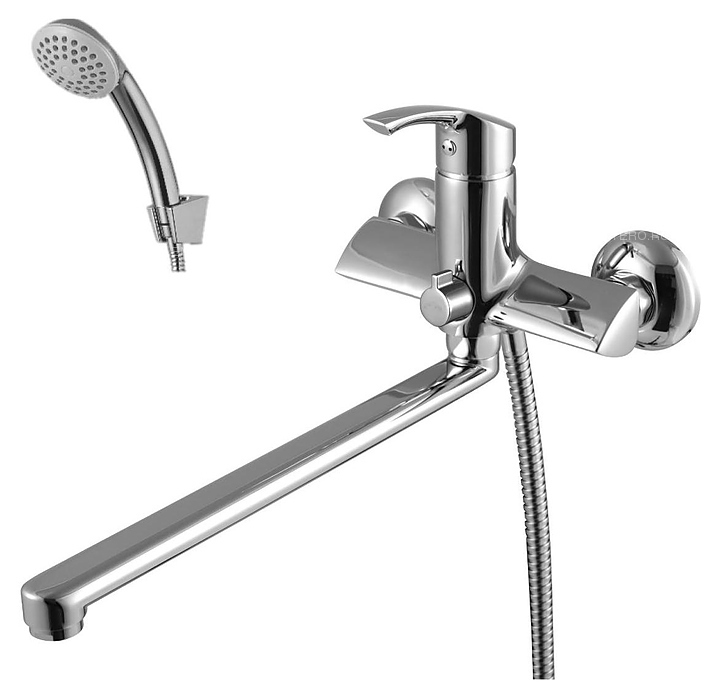 Смеситель для ванны и душа LEMARK plus Strike LM1151C универсальный, с плоским изливом, хром