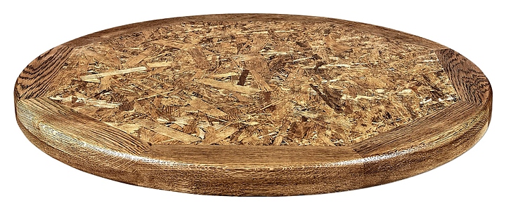 Столешница Sheffilton SHT-TT 80 (дуб / ОСП) круглая брашированный коричневый дуб