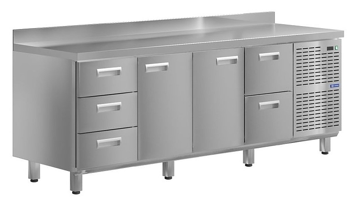 Стол холодильный KAYMAN КСХ-3112/60 (2 двери, 5 ящиков)