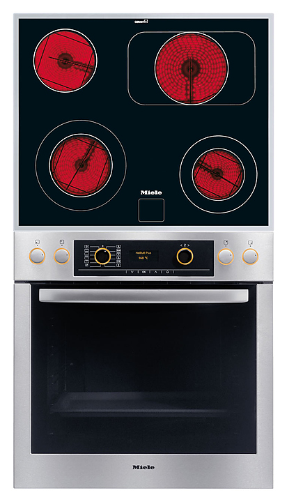 Встраиваемый зависимый комплект Miele H 5361 E сталь + KM 6061