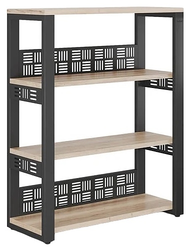 Стеллаж открытый КОБОР ST3-140/36 black/natural
