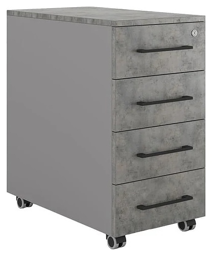 Тумба мобильная КОБОР TМ4-40/70 aluminum/chicago