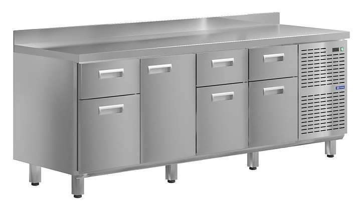 Стол холодильный KAYMAN КСХ-4144/70 (1 дверь, 6 ящиков)