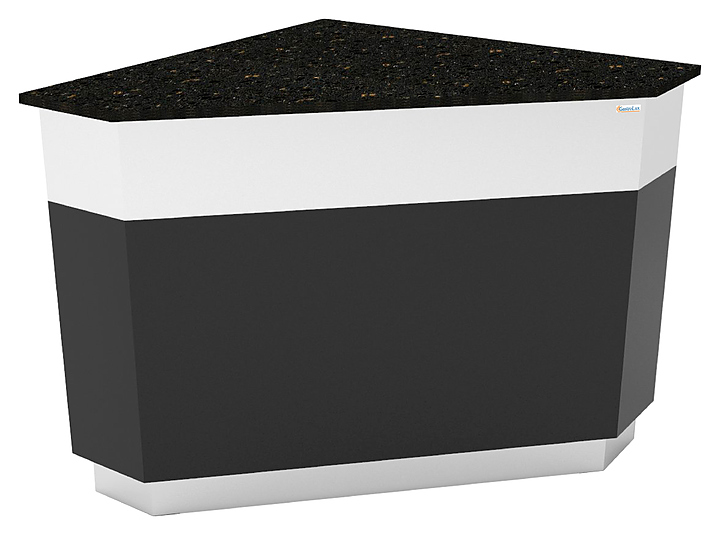 Прилавок угловой Gastrolux ПНУ-Н/SI