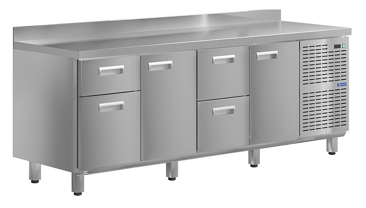 Стол холодильный KAYMAN КСХ-4121/60 (2 двери, 4 ящика)