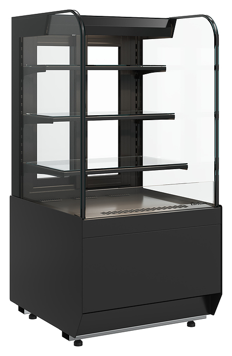 Витрина кондитерская Carboma Radius KR70 VM 0,6-2 Standard открытая (Techno 9005)