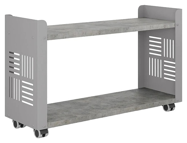 Стеллаж мобильный КОБОР SМ2-90/30 aluminum/chicago