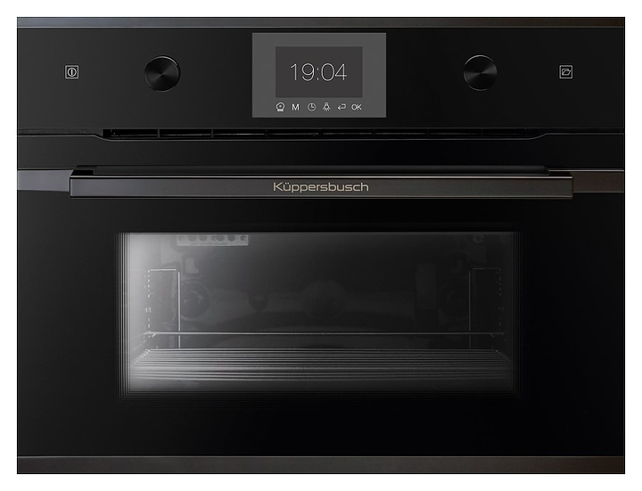 Духовой шкаф с паром Kuppersbusch CD 6350.0 S6 Black Steel 2300 Вт 43 л 595х559х455 мм черный