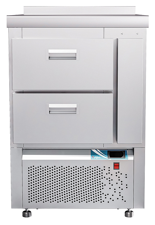 Стол холодильный Abat СХС-70Н (2 ящика 1/2, с бортом)