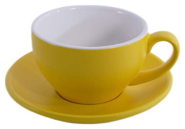 Чайная пара P.L. Barbossa Barista S0120-250-matte yellow 300 мл (фарфор) желтая матовая
