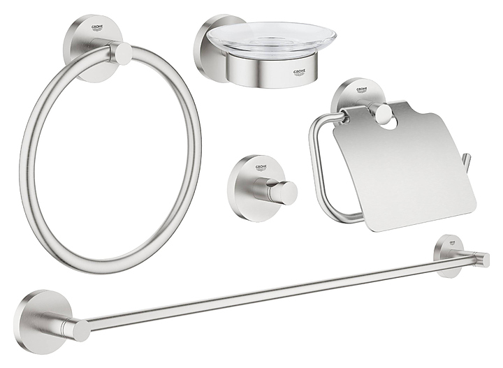 Набор аксессуаров 5 в 1 Grohe Essentials 40344DC1 суперсталь