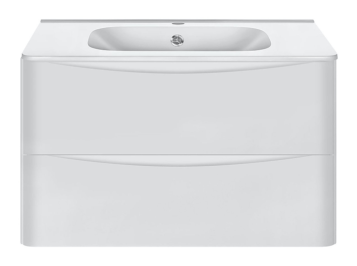 Тумба под раковину Vincea Paola 800 G.White 79х46,6 см, подвесная, белая глянцевая