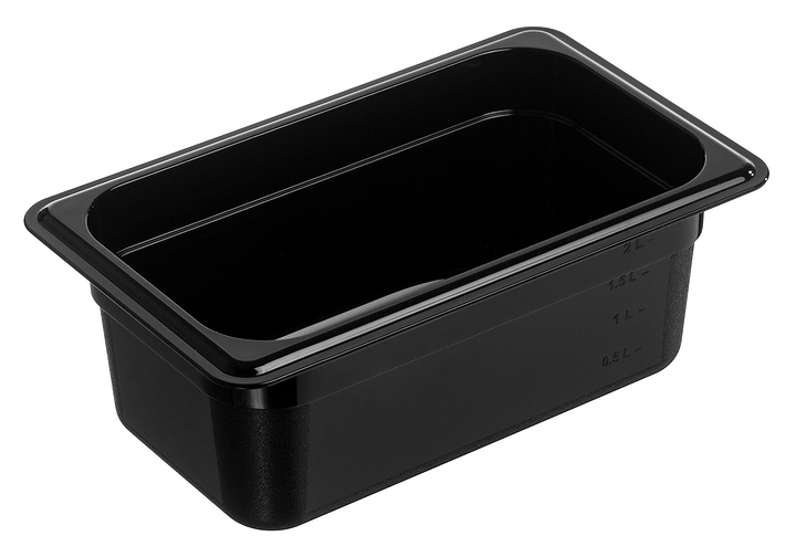 Гастроемкость Gastroplast 79773 GN 1/4-100 (265*162х100) 2.5 л поликарбонат, черный