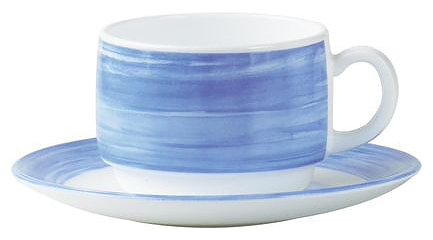 Блюдце чайное Arcoroc Brush C3785 14 см, бело-голубое