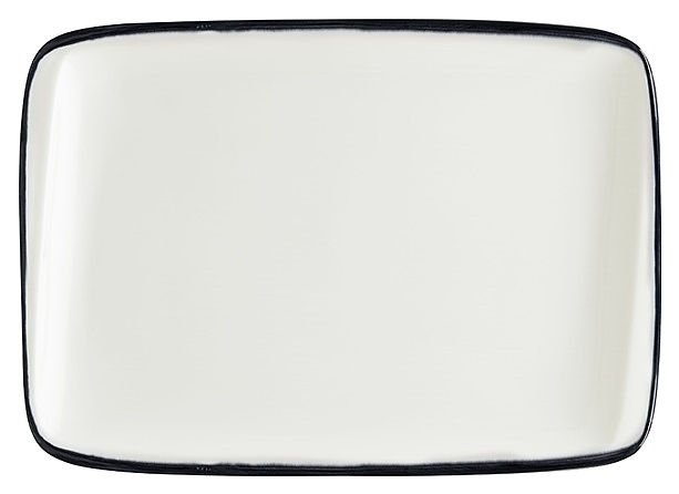 Блюдо сервировочное Bonna Linea LNEBLMOV26DT 23х16 см (фарфор) прямоугольное черное