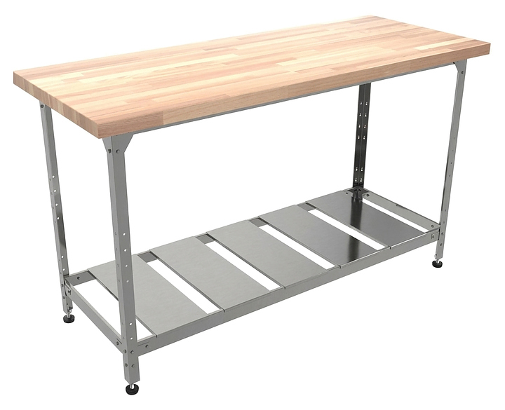 Стол кондитерский Мебель Фронт Профи СКПР 2000x700x860 мм, полка-решетка, береза