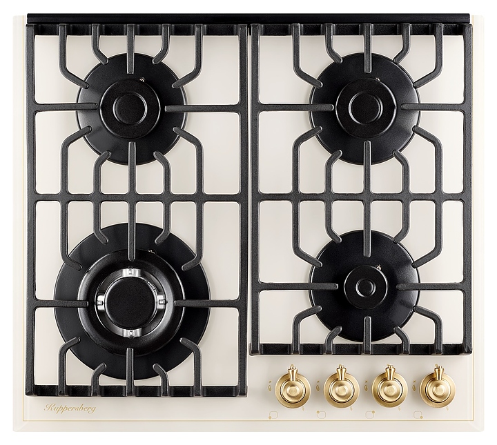 Варочная панель Kuppersberg TG 699 C газовая, бежевая с фурнитурой под бронзу