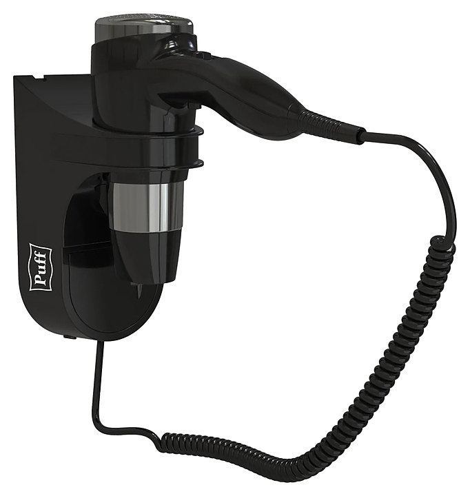 Фен настенный Puff 1600Вl черный