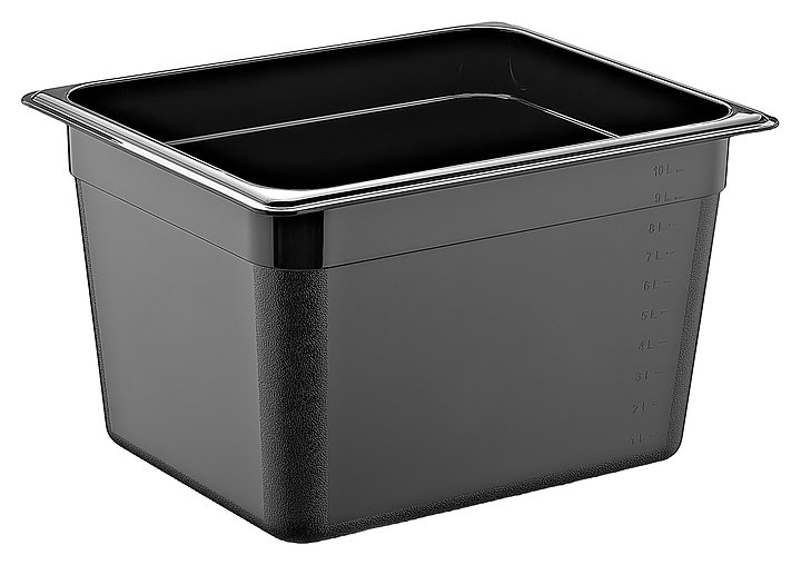 Гастроемкость Gastroplast GNPP-12200/B GN 1/2-200 (325х265х200) 11 л полипропилен черная