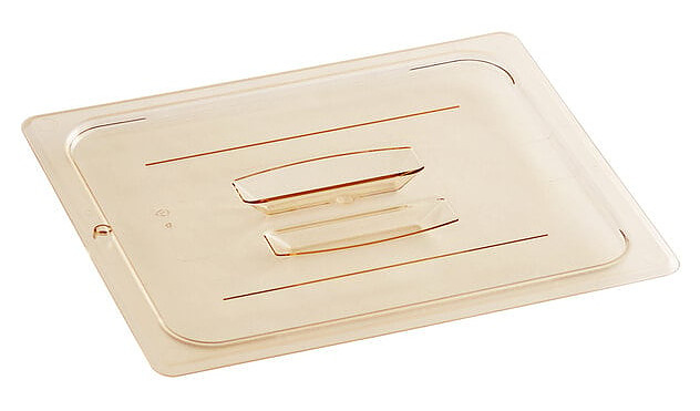 Крышка для гастроемкости Cambro 20HPCH-150 GN1/2 H-PAN 325х265х10 мм поликарбонат, янтарный