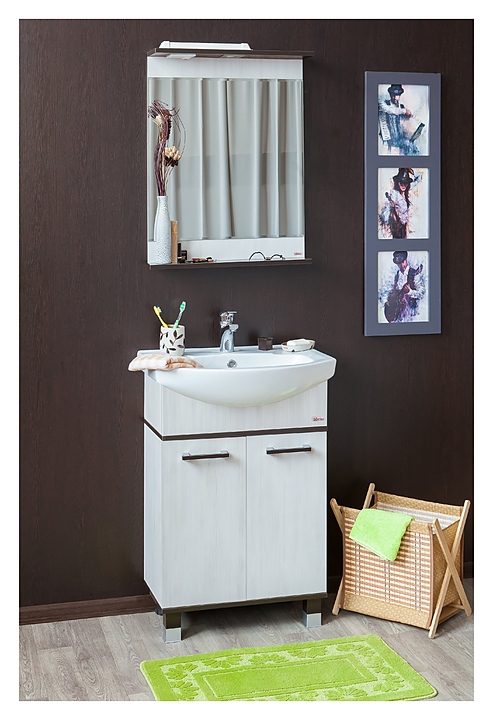 Гарнитур Sanflor Толедо 60 см, 3 предмета, венге, северное дерево светлое