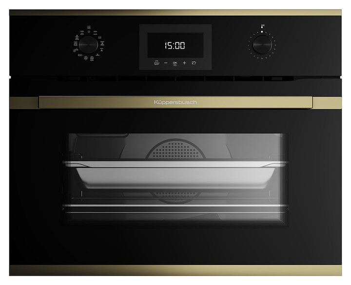 Духовой шкаф с паром Kuppersbusch CBD 6340.0 S4 Gold 3200 Вт 44 л 595х559х455 мм черный