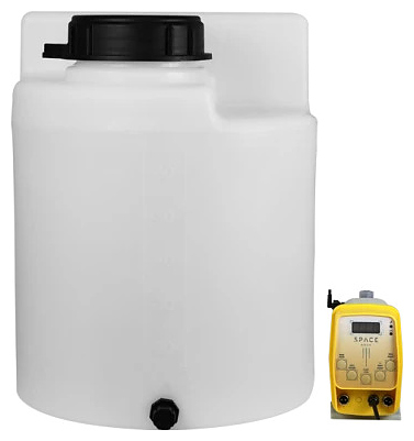 Комплекс дозирования SpaceAqua Dose 803-IMP, емкость 60 л, от счетчика Clack